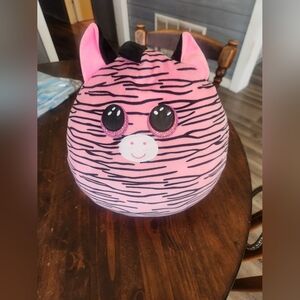 Ty Pink and Black Zebra Plush"Zoey"